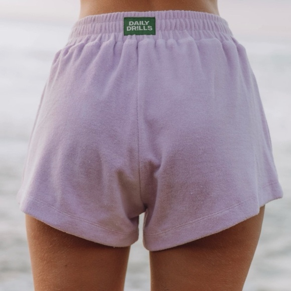 NWT Daily Drills Terry Super Shorts - Lilac XS/S